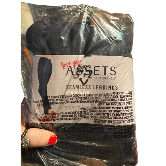 Love Your Assets By Sara Blakely Seamless Leggings L Denim Wash - Picture 2 of 4